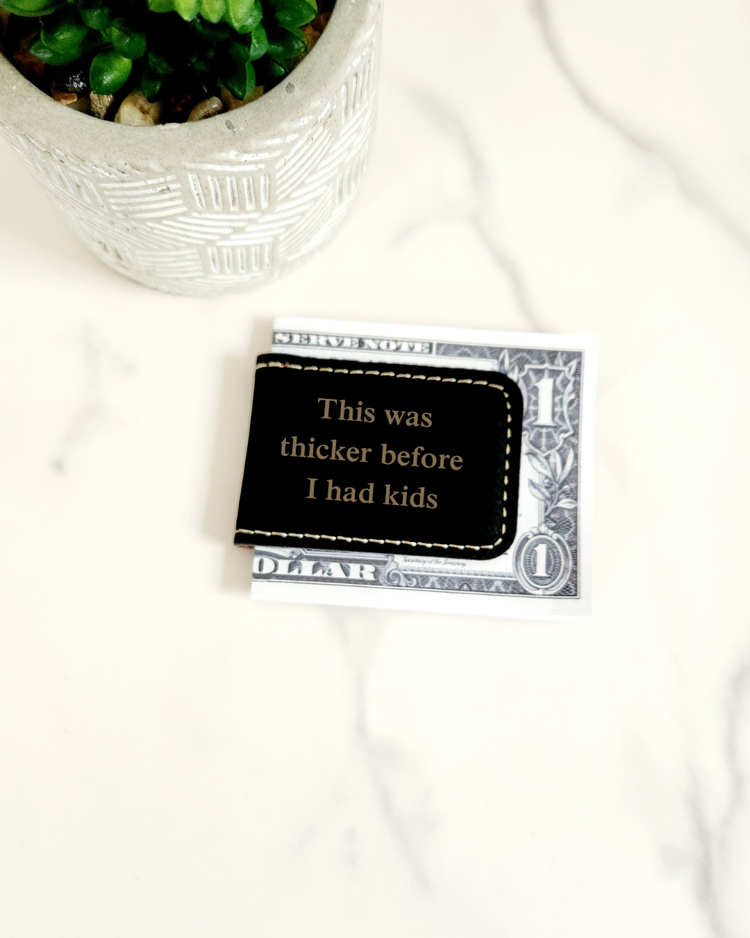 Dad Leatherette Money Clip