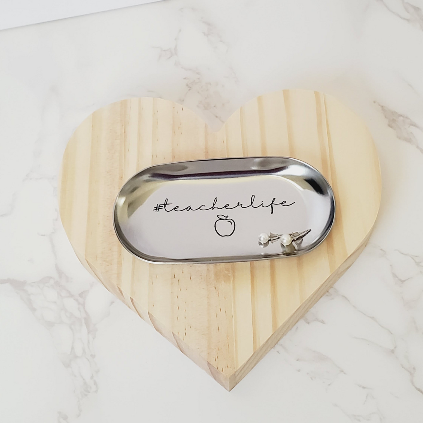 Teacher Life Mini Oval Jewelry Ring Dish