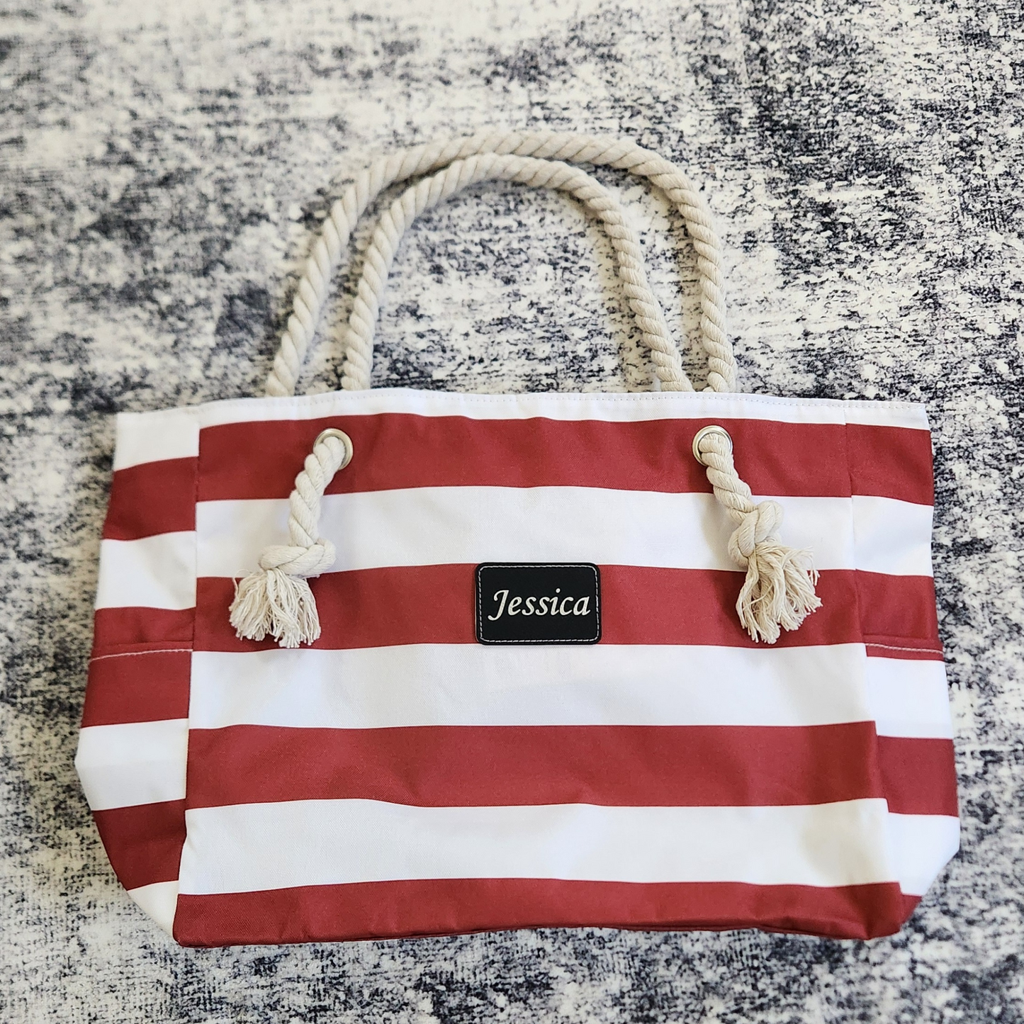Beach Striped Tote Bag