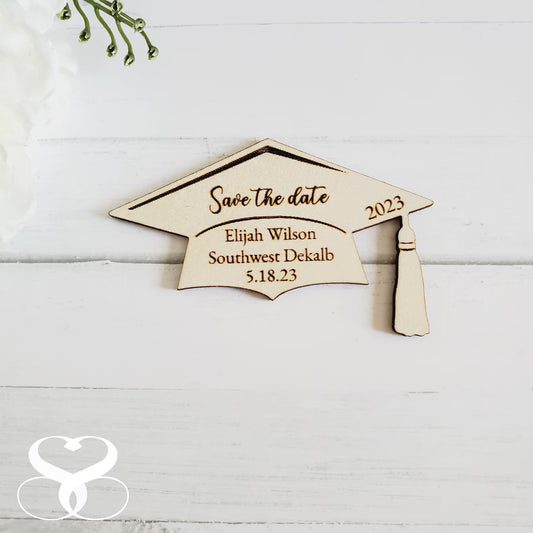 Save the date graduation magnet party favor