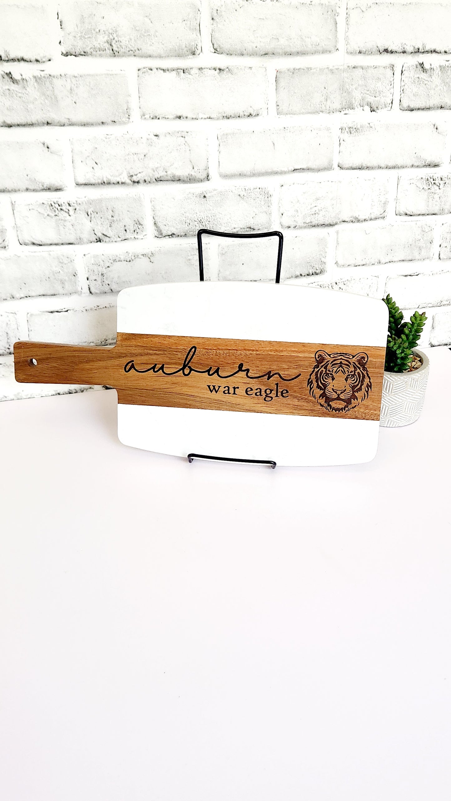 Auburn Tigers Marble Cutting Board