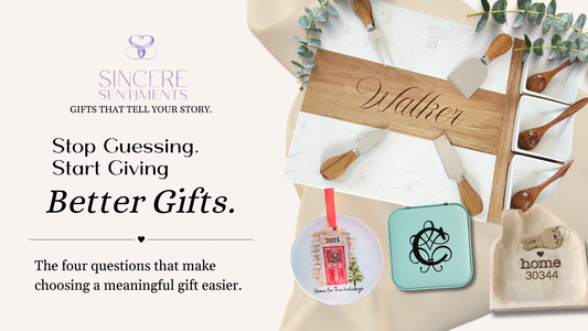 Gift Decision Framework for choosing a meaningful personalized gift.