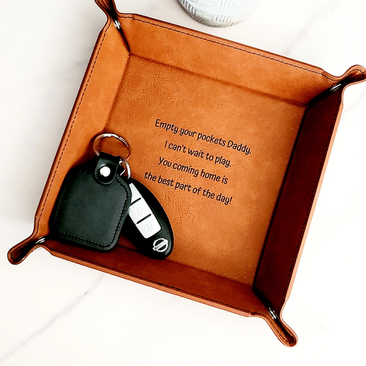 Dad Vegan Leather Valet Tray