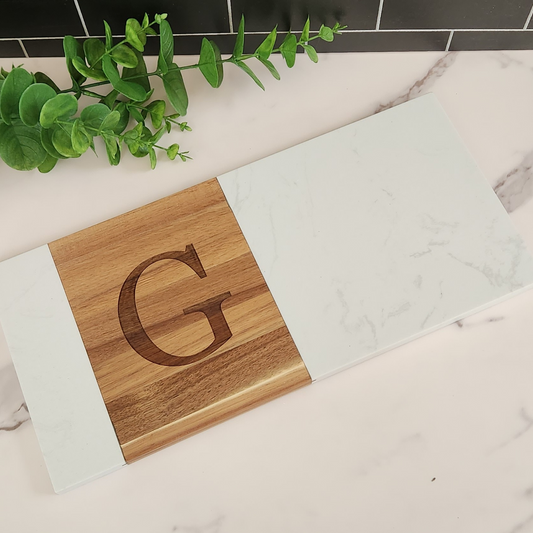 Monogram Marble Serving Board