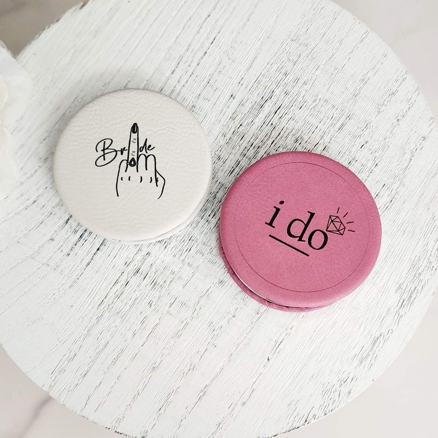 Bride Vegan Leather Compact Mirror