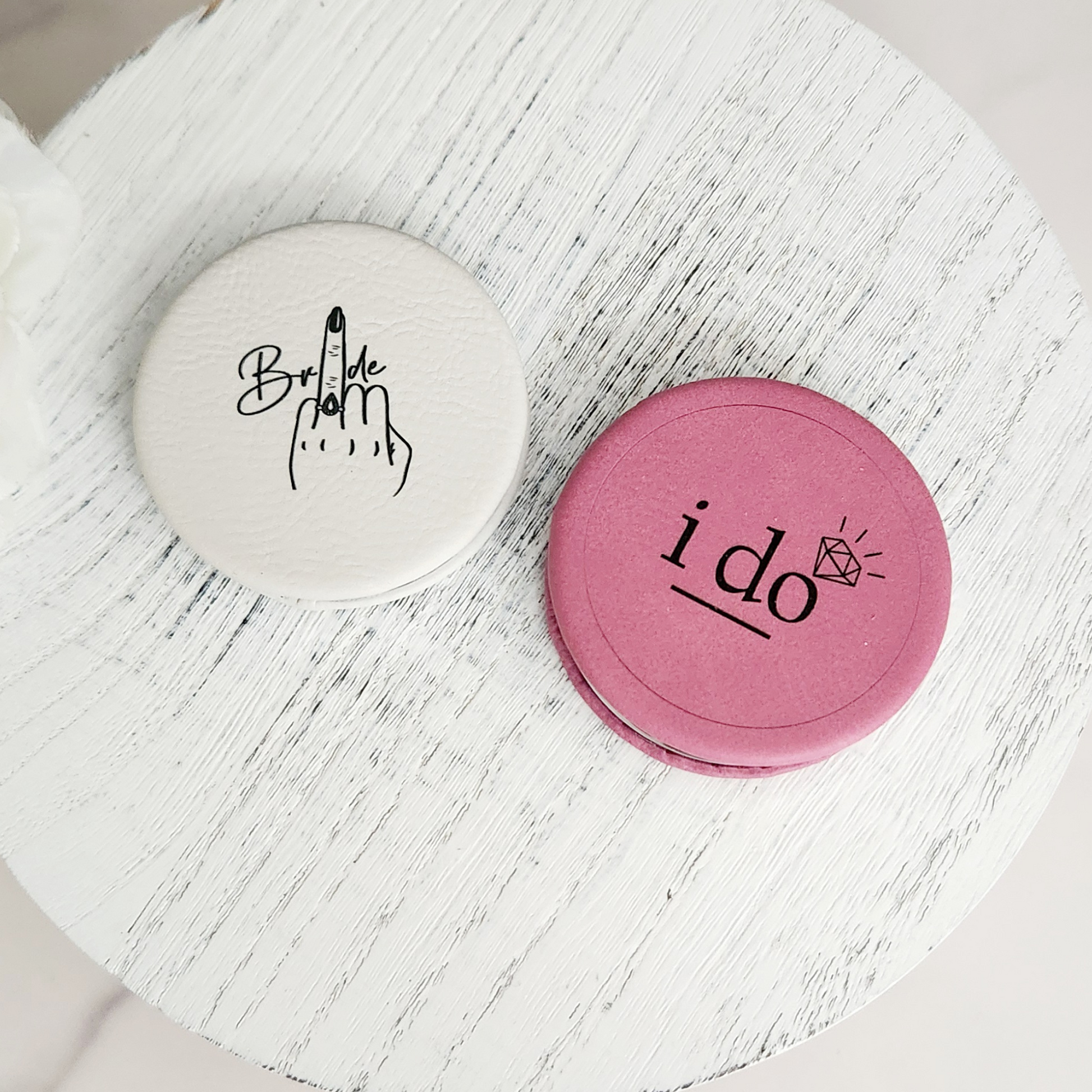 Bride Vegan Leather Compact Mirror