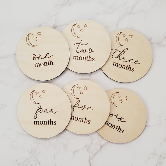 Over the Moon Baby Milestone Markers