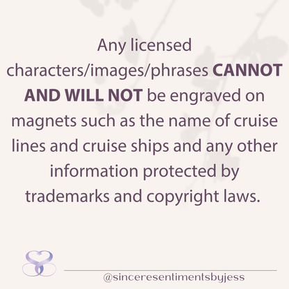 Vacation Cruise Magnet Favor