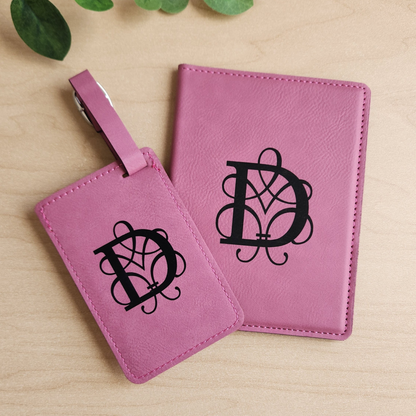 Personalized Luggage Tag and Passport Holder Set