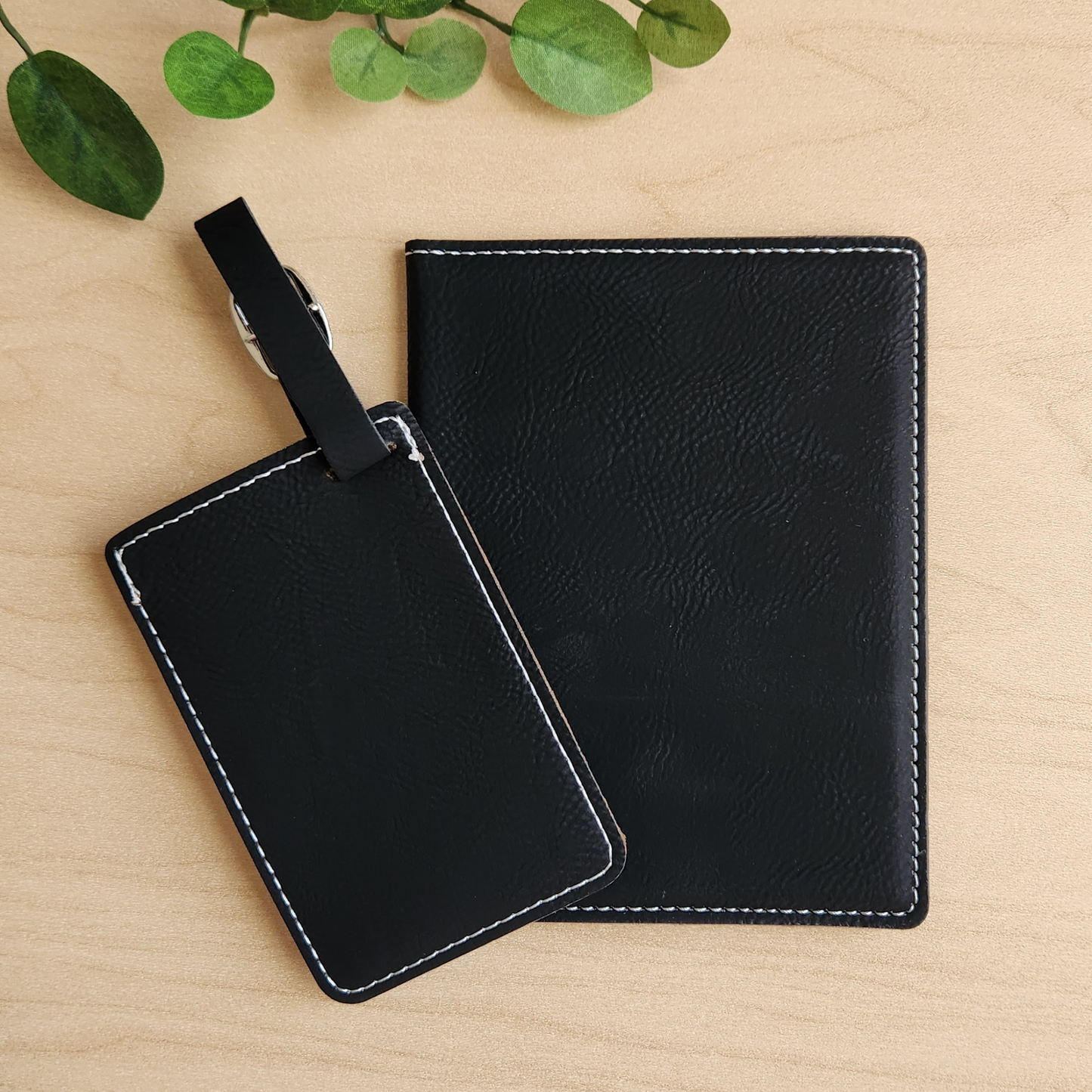 Personalized Luggage Tag and Passport Holder Set