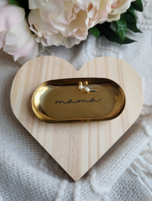 Mama Mini Oval Jewelry Ring Dish