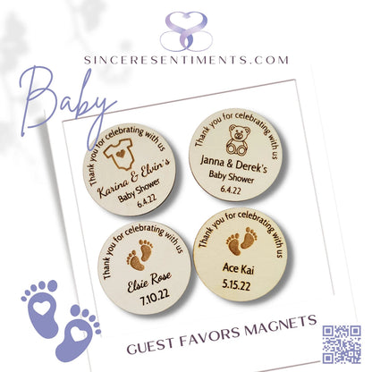 Personalized Baby Name Engraved Baby Shower Party Favor Magnets