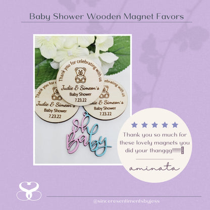 testimonial for Personalized Baby Name Engraved Baby Shower Party Favor Magnets