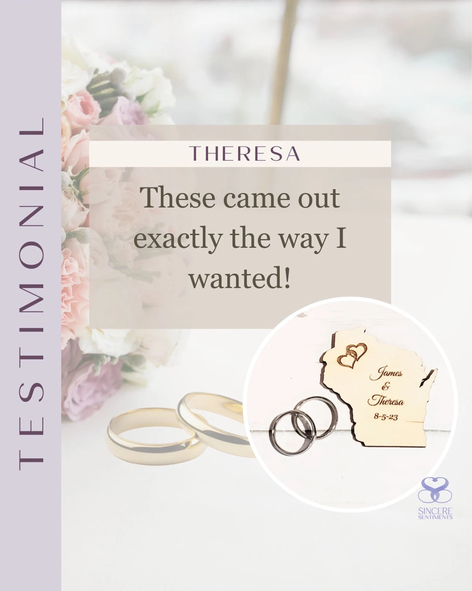 testimonial for State Engraved  Personalized Wedding Party Favor Magnet