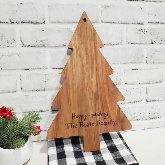 Personalized Christmas Tree Serving Board