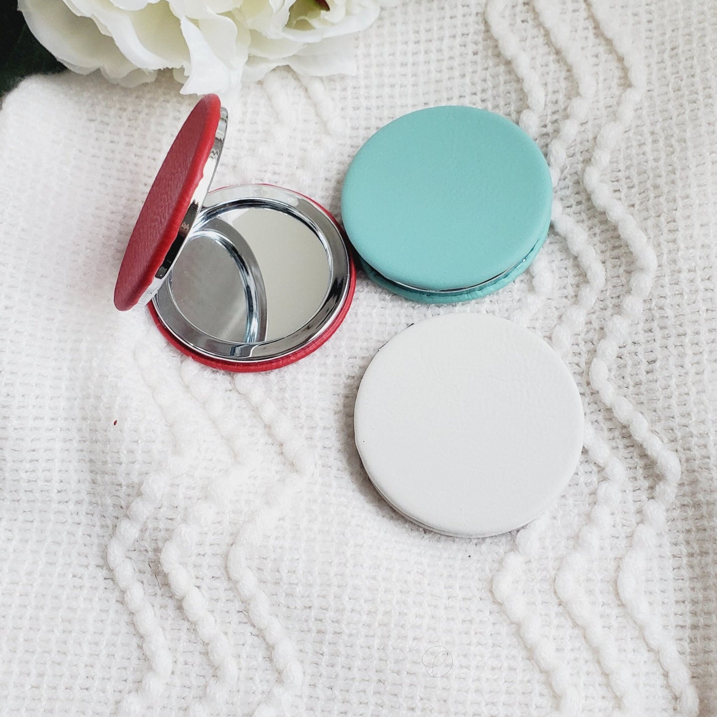 Vegan Leather Compact Mirror