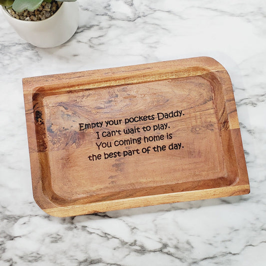 Dad Wood Valet Tray