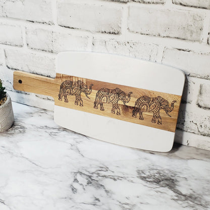 Elephant Marble and Acacia Wood Charcuterie Board Delta