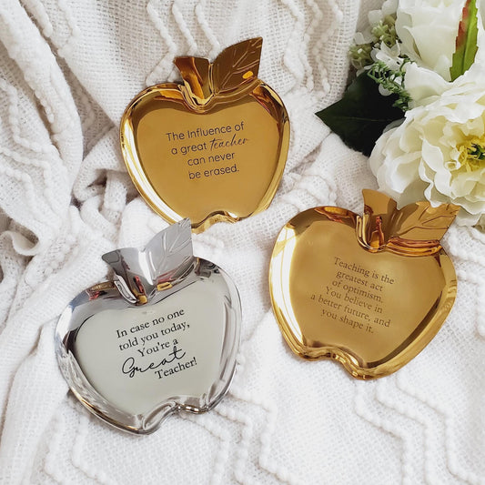 Personalized Apple Jewelry Ring Dish