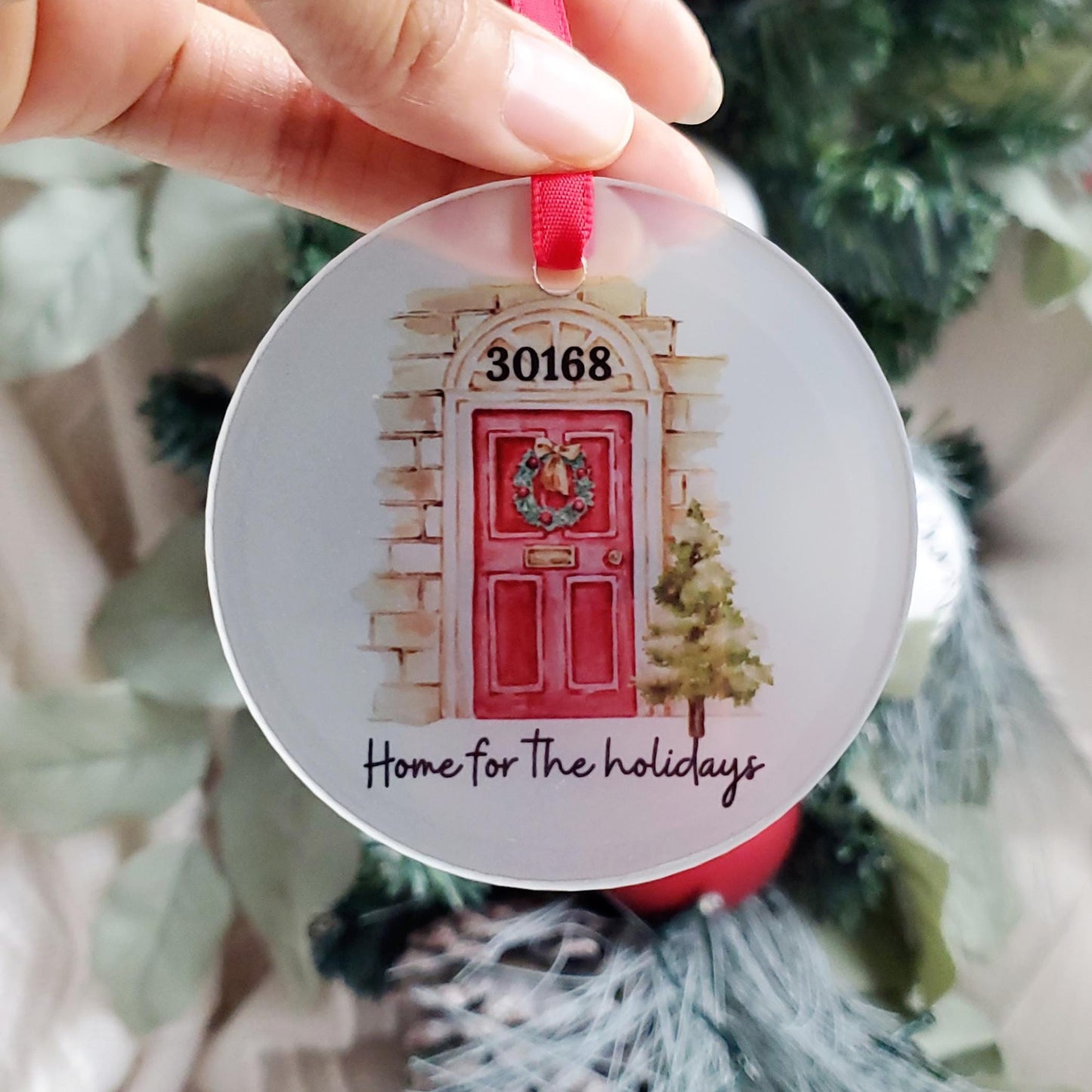 New Home Christmas Glass Ornament