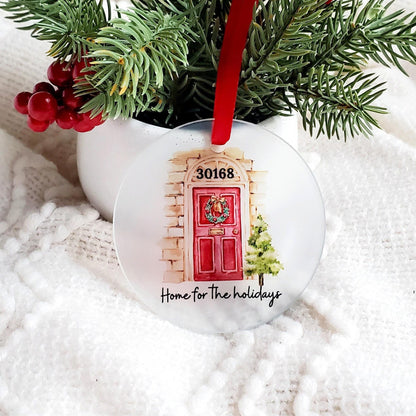 New Home Christmas Glass Ornament