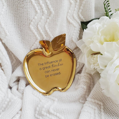 Personalized Apple Jewelry Ring Dish